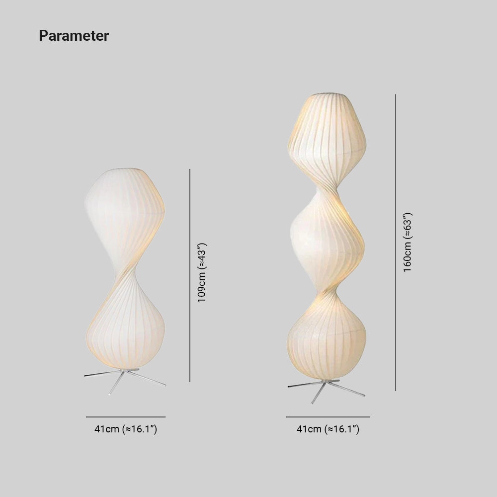 Renée Moderne Geplooide Stoffen Metalen Vloerlamp Metaal/Stof Slaapkamer/Kinderkame