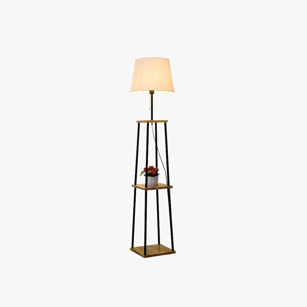 Eryn Moderne Design Kegel Vloerlamp Metalen Stoffen Zwart Slaapkamer/Kinderkamer/Woonkamer