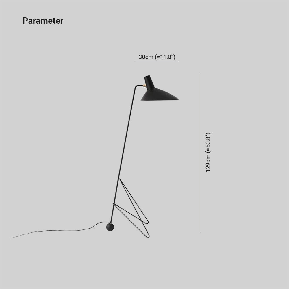 Salgado Moderne Design Minimalistische Geometrische Vloerlamp Zwart Driepoot Metalen Eetkamer/Woonkamer