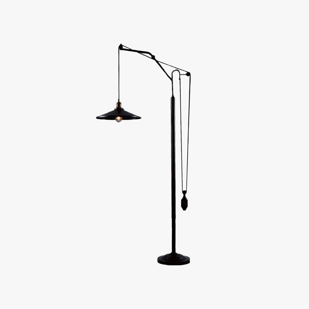 Alessio Modern Industriele LED Vloerlamp Zwart Metaal Woon/Slaapkamer