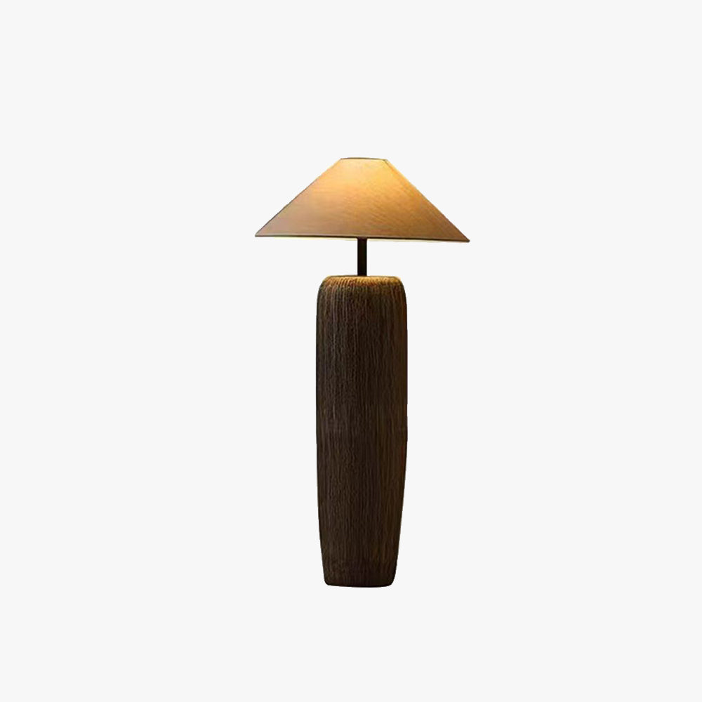 Salgado Retro Asperge LED Vloerlamp Keramisch/Stof Wit Slaap/Woon/Eetkamer