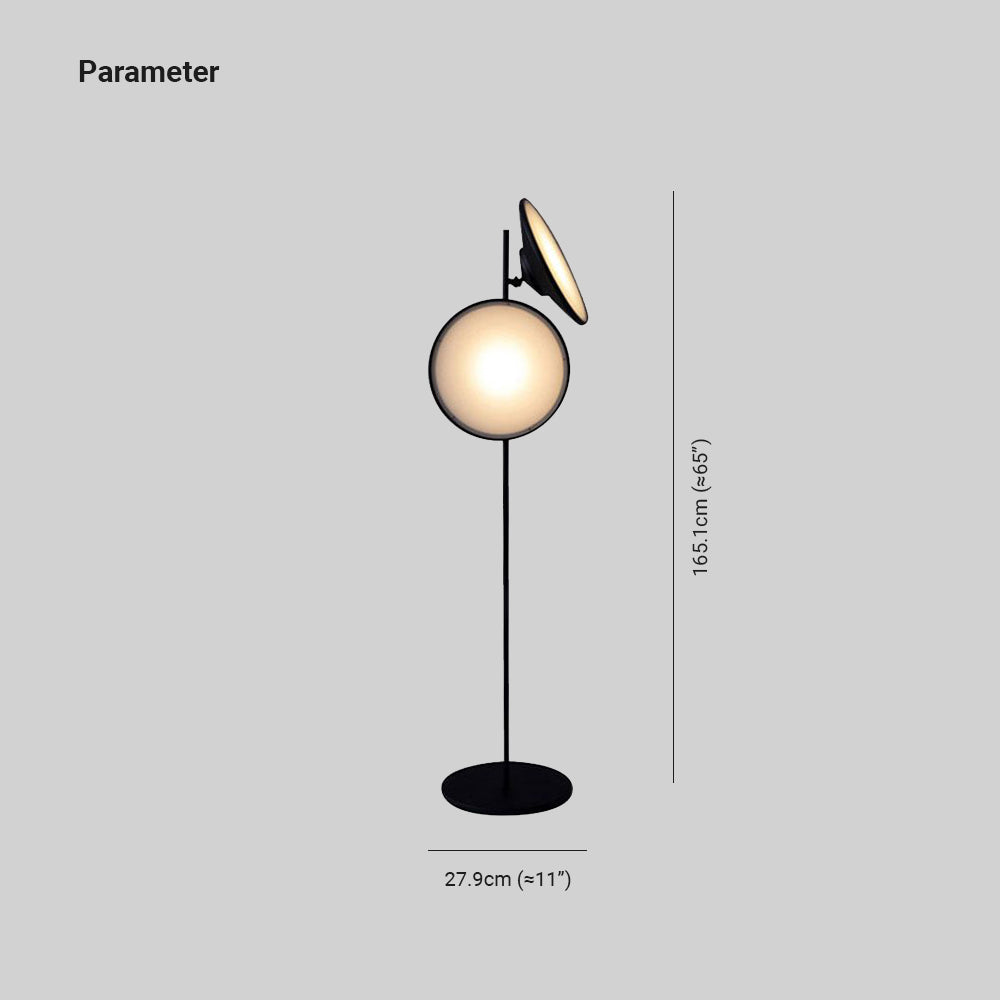 Salgado Moderne Ronde LED Vloerlamp Metaal Zwart Slaap/Woon/Kinder/Eetkamer