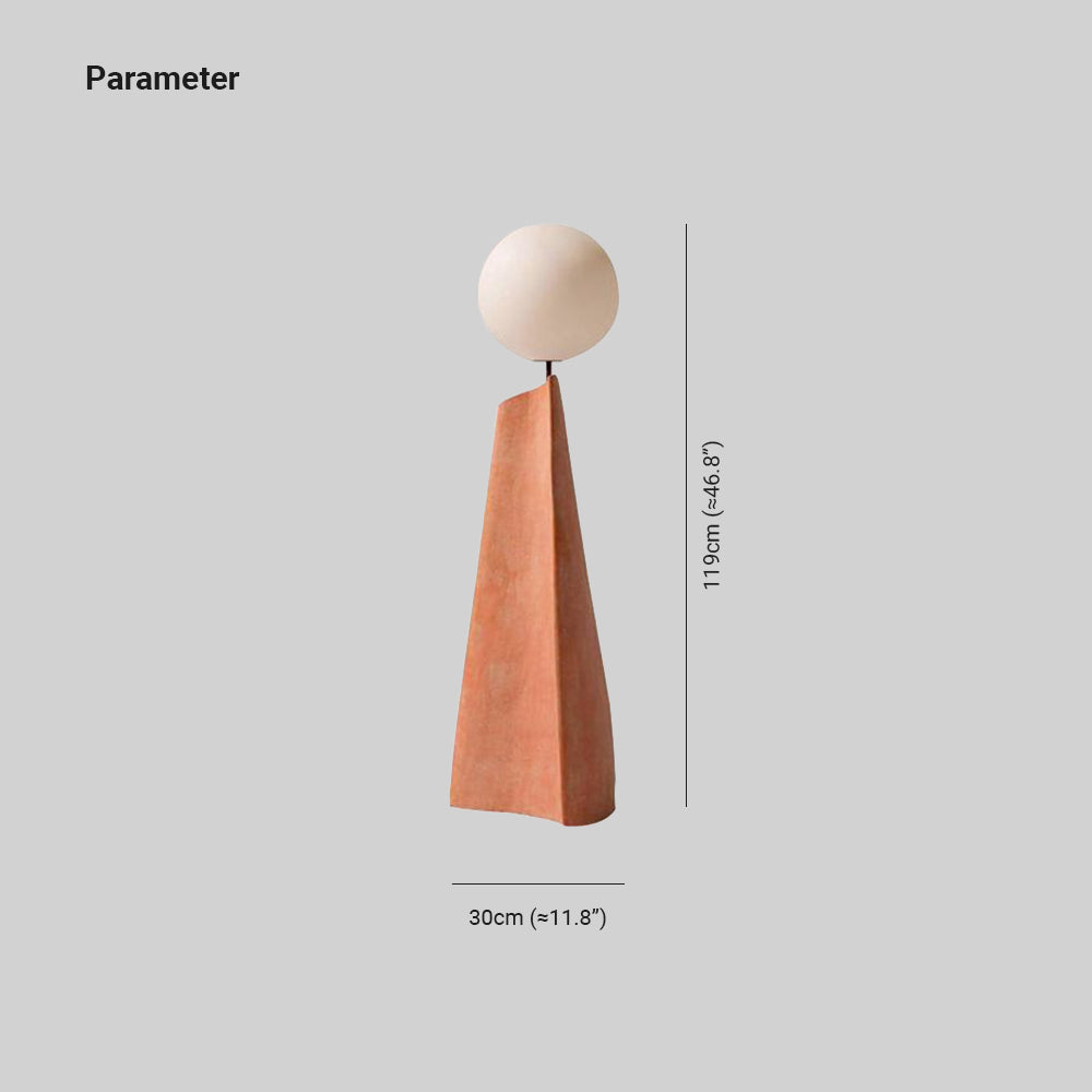 Carins Design LED Vloerlamp Metaal/Glas Rood/Bruin Slaap/Woon/Eetkamer