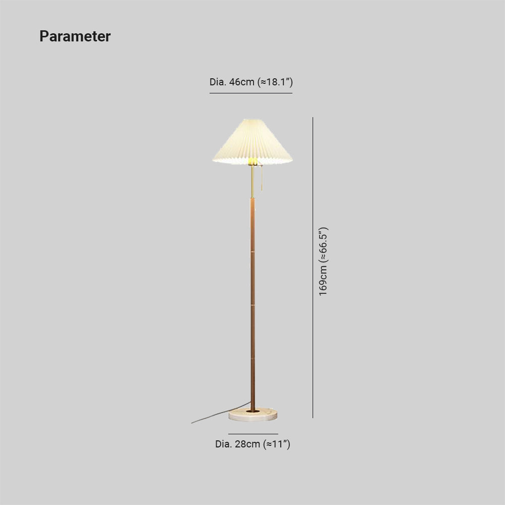 Ozawa Moderne Design LED Geplooide Vloerlamp Metalen Stoffen Eetkamer/Woonkamer