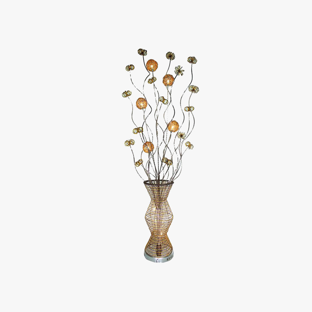 Bella Scandinavian Style Art-deco Handmatig Metaal Vase Goud Voerlamp, Hotel/Woonkamer