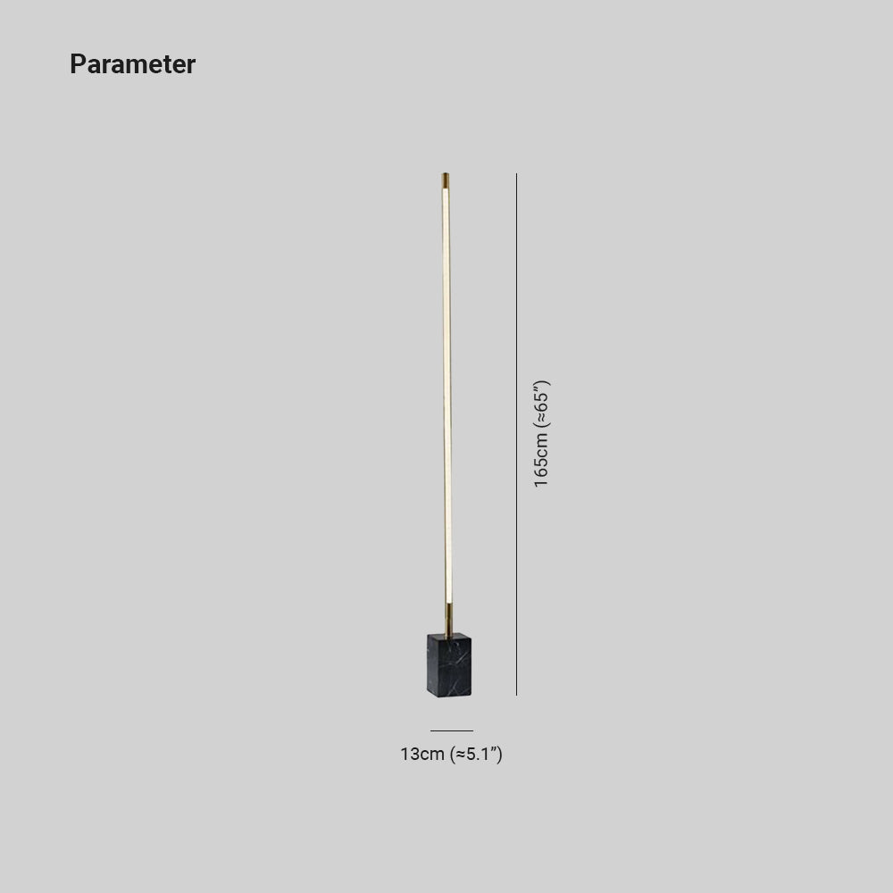 Edge Moderne Minimalistische Lineaire Zwart/Goud Metalen Vloerlamp