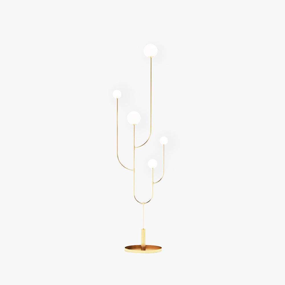 Valentina Moderne Design LED Unieke Cactus Vloerlamp Metaal Glas Wit Slaapkamer/Woonkamer