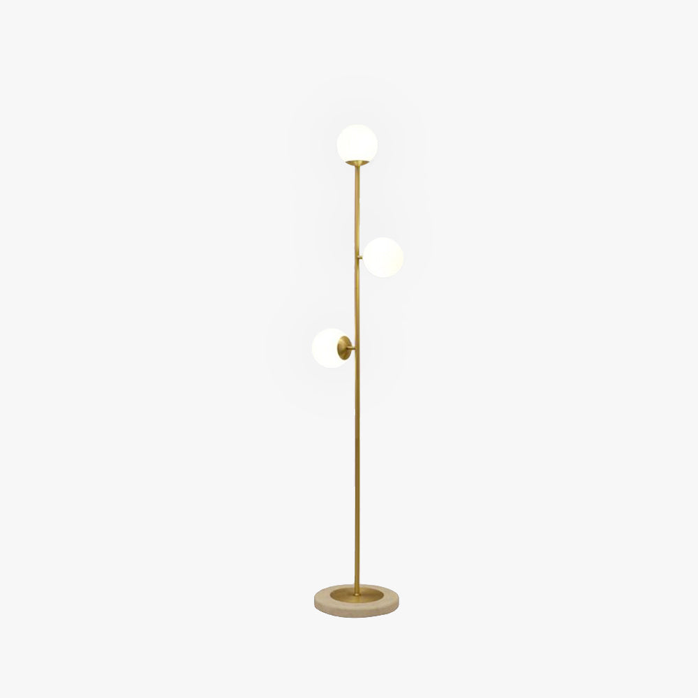 Valentina Moderne Bol Vloerlamp Messing/Glazen Metaal/Glas Slaapkamer/Woonkame