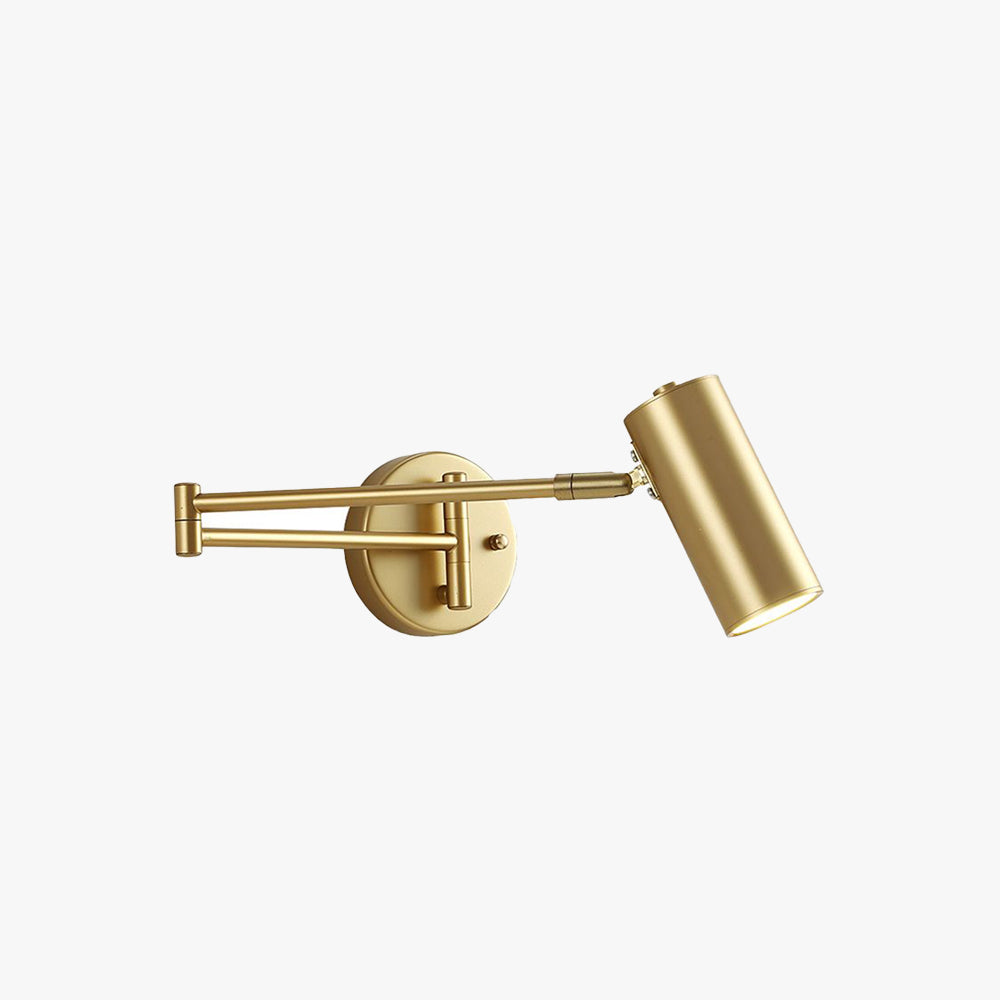 Brady Moderne Cilindrische LED Wandlamp Zwart/Goud Metaal Binnen