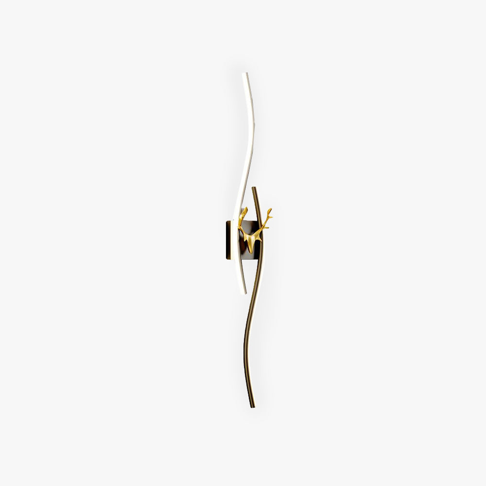 Alana Modern Industriele LED Wandlamp Zwart/Goud Metaal Woon/Slaapkamer Binnen
