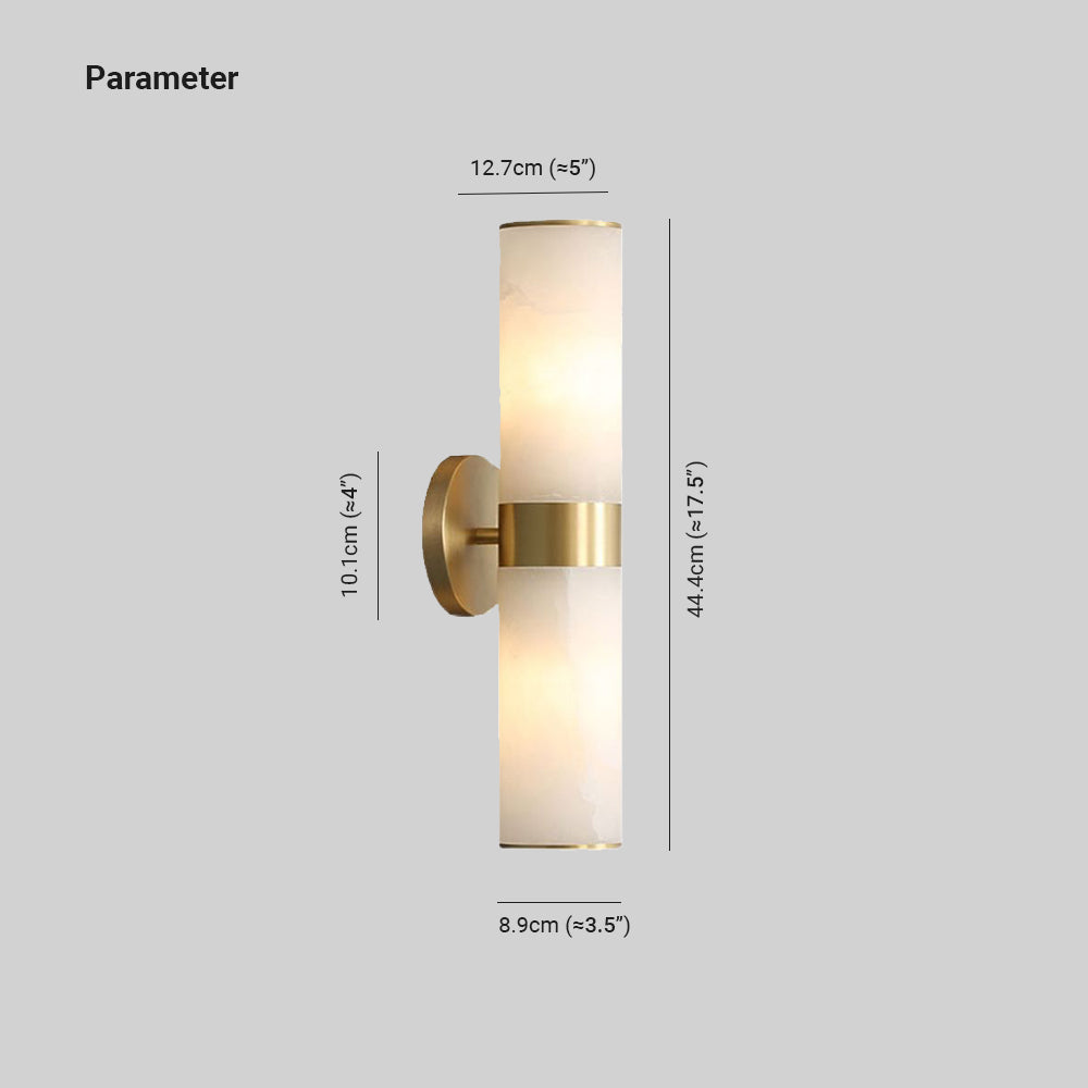 Chan Moderne LED-Wandlamp Met Dubbele Kop Metaal/Stenen Kap