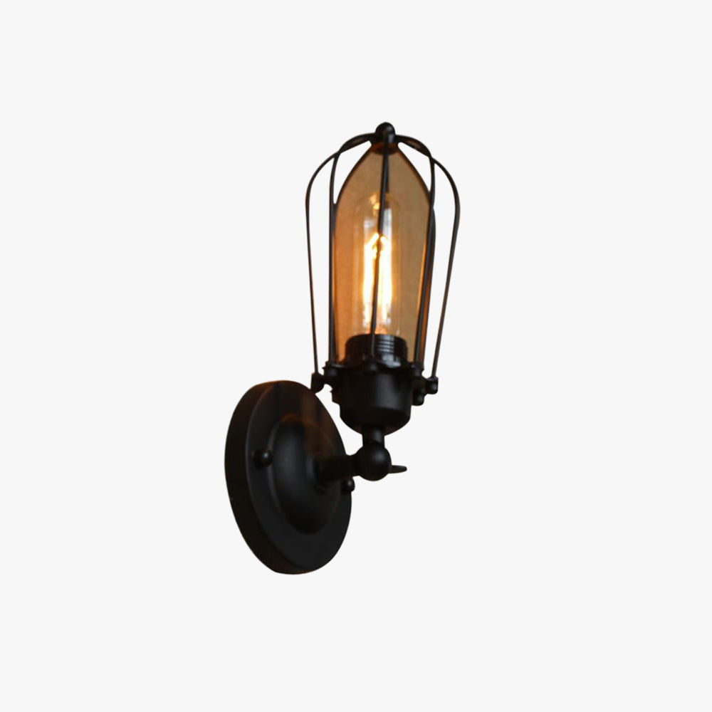Alessio Vintage Iron Wall Lamp, Black/Rust/Bronze/Gold/Silver