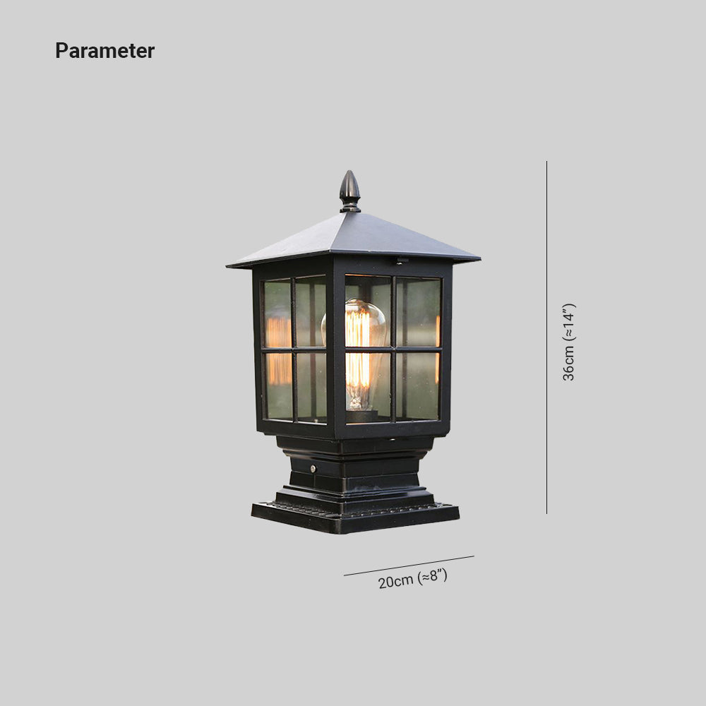 Alessio Modern LED Buitenlamp Zwart&Gouden Buiten Metaal&Glas
