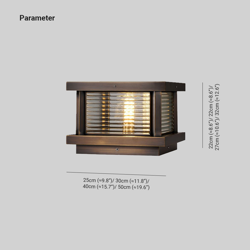 Riley Moderne LED Buitenlamp Zwart/Messing/Mrons Metaal/Glas Tuin/Balkon