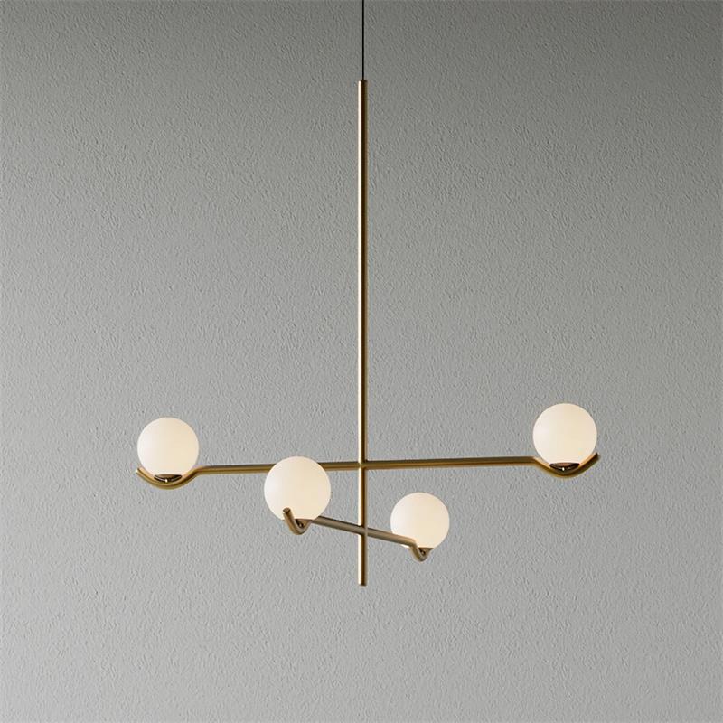 Alessio Minimalisme Metaal Glas Kroonluchter Eetkamer Slaapkamer