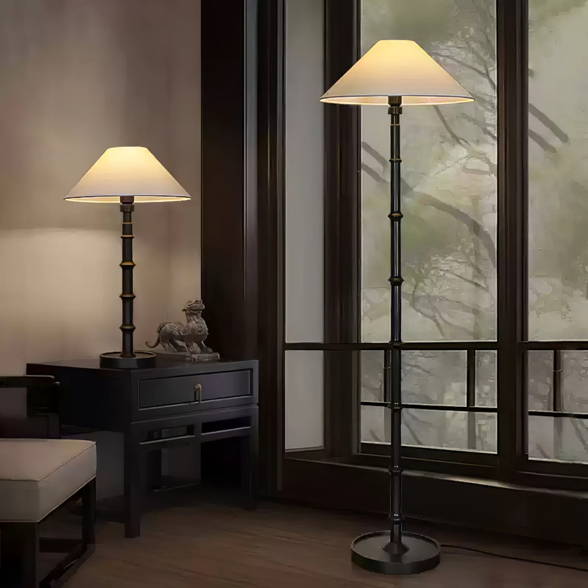 Zen vloerlamp van bamboe