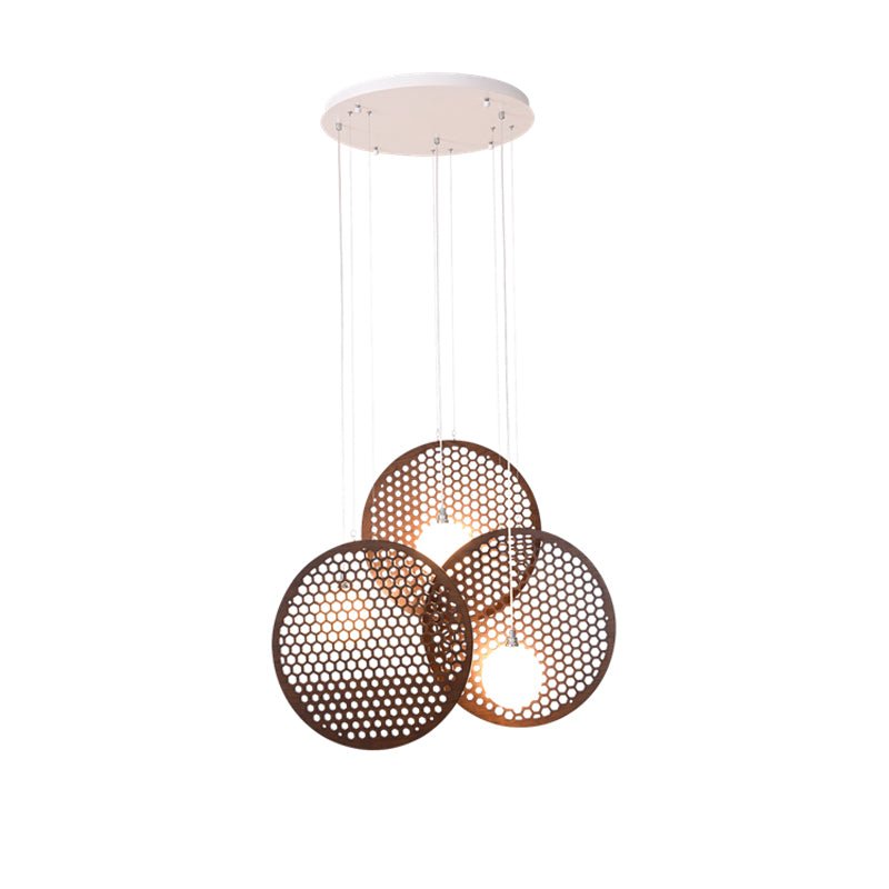Elvenine Kroonluchter met Houten Plaat