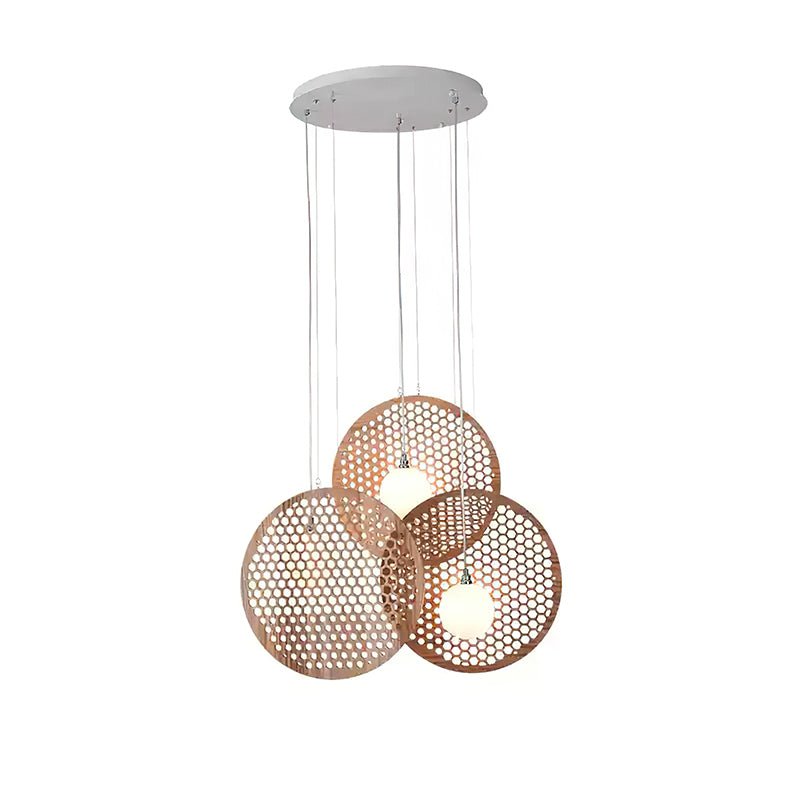 Elvenine Kroonluchter met Houten Plaat
