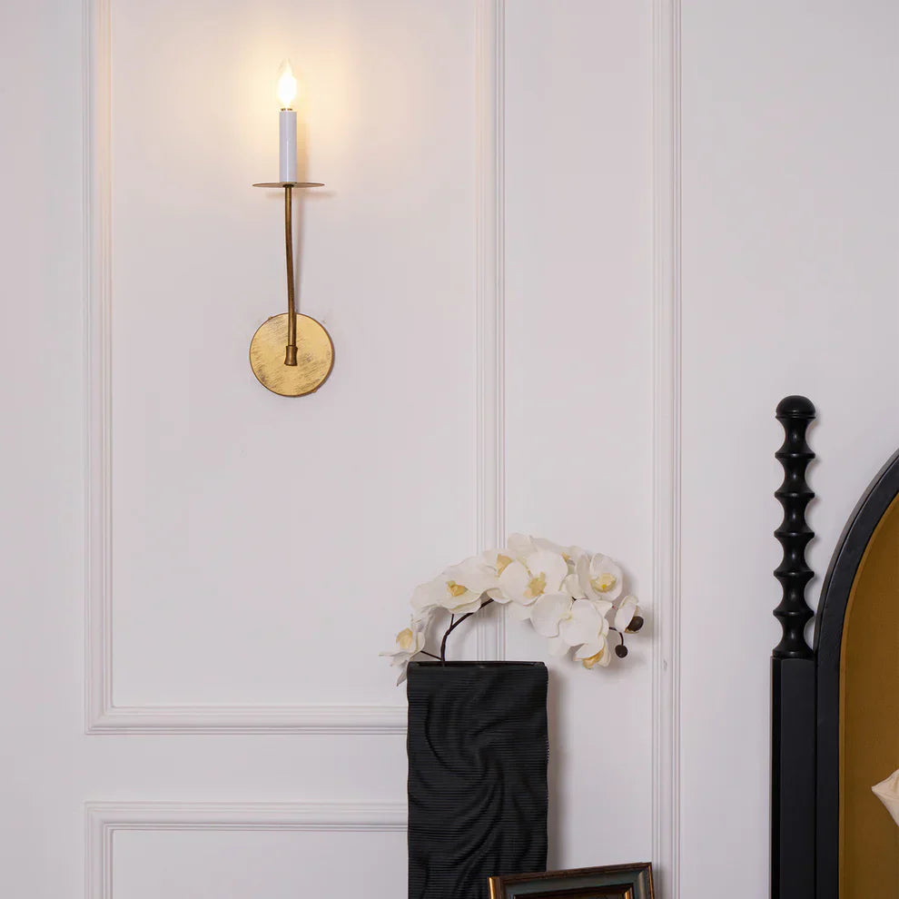 Alessio Vintage Kaars Metaal Wandlamp Armatuur Hal Slaapkamer Badkamer