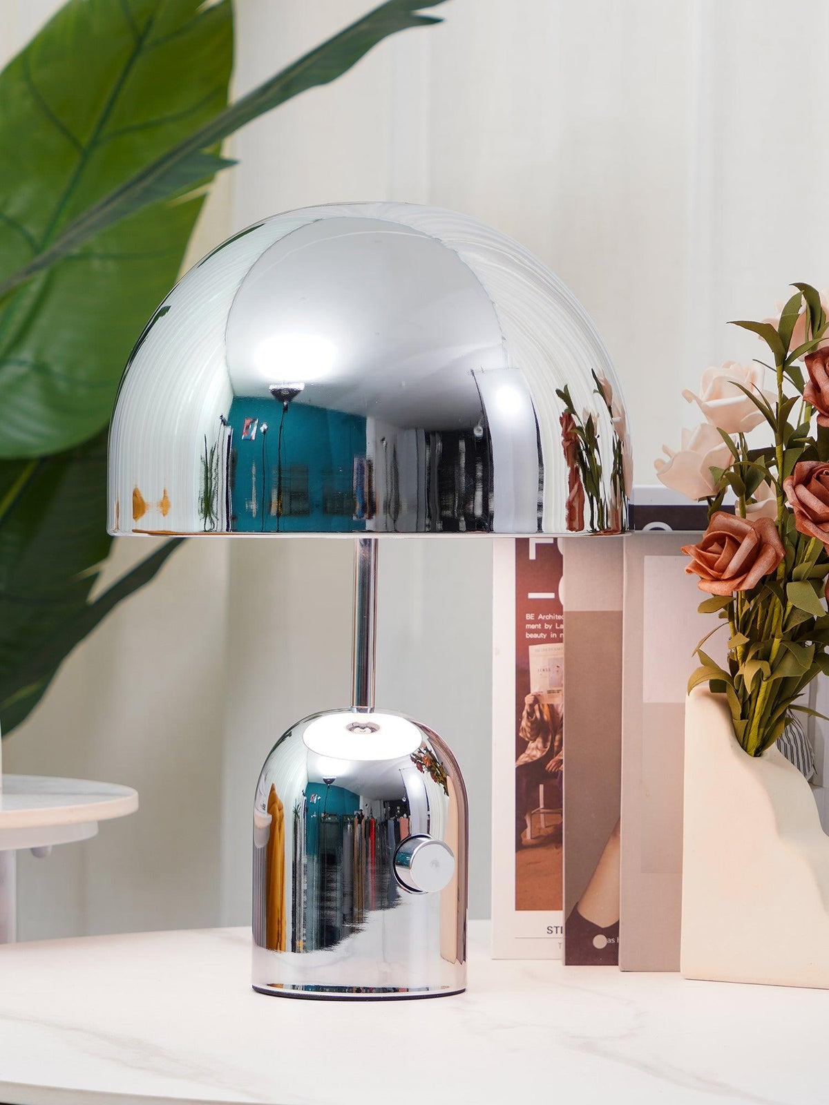 Ames luxe tafellamp in chrome