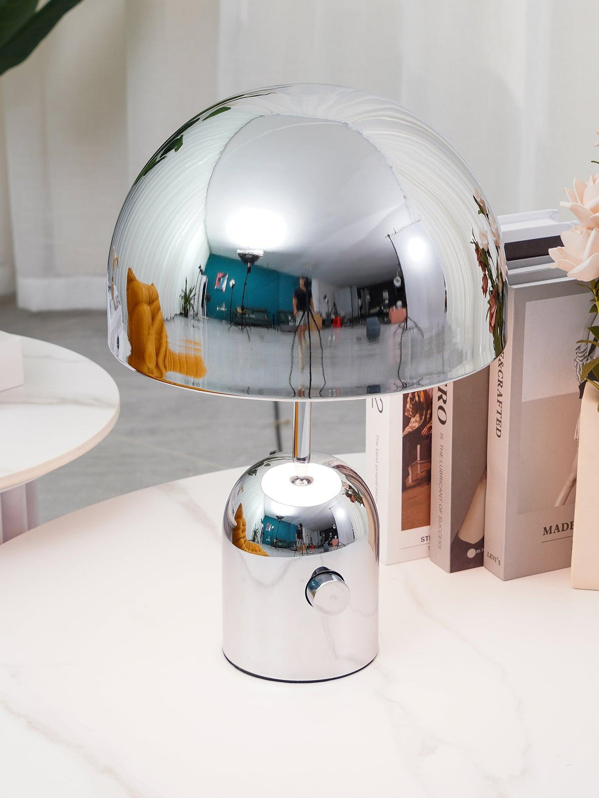 Ames luxe tafellamp in chrome