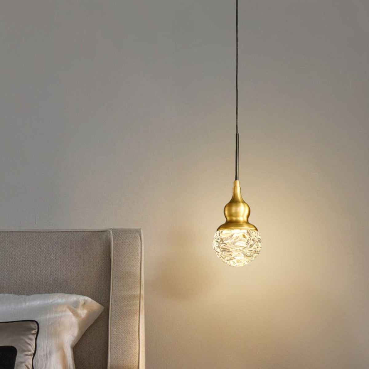 Cove messing & glas glamoureus hanglamp