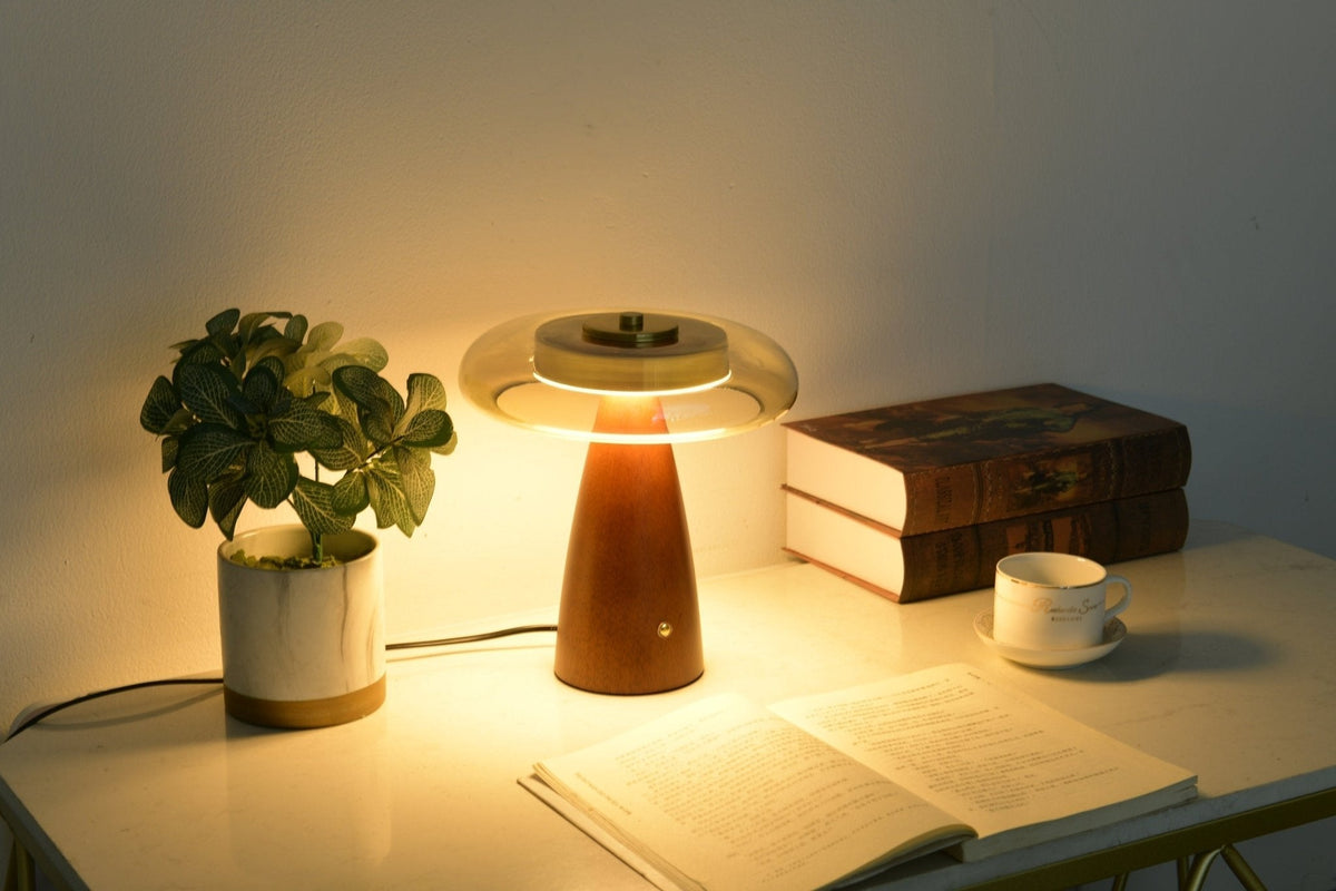Mushroom Retro-glas tafellamp