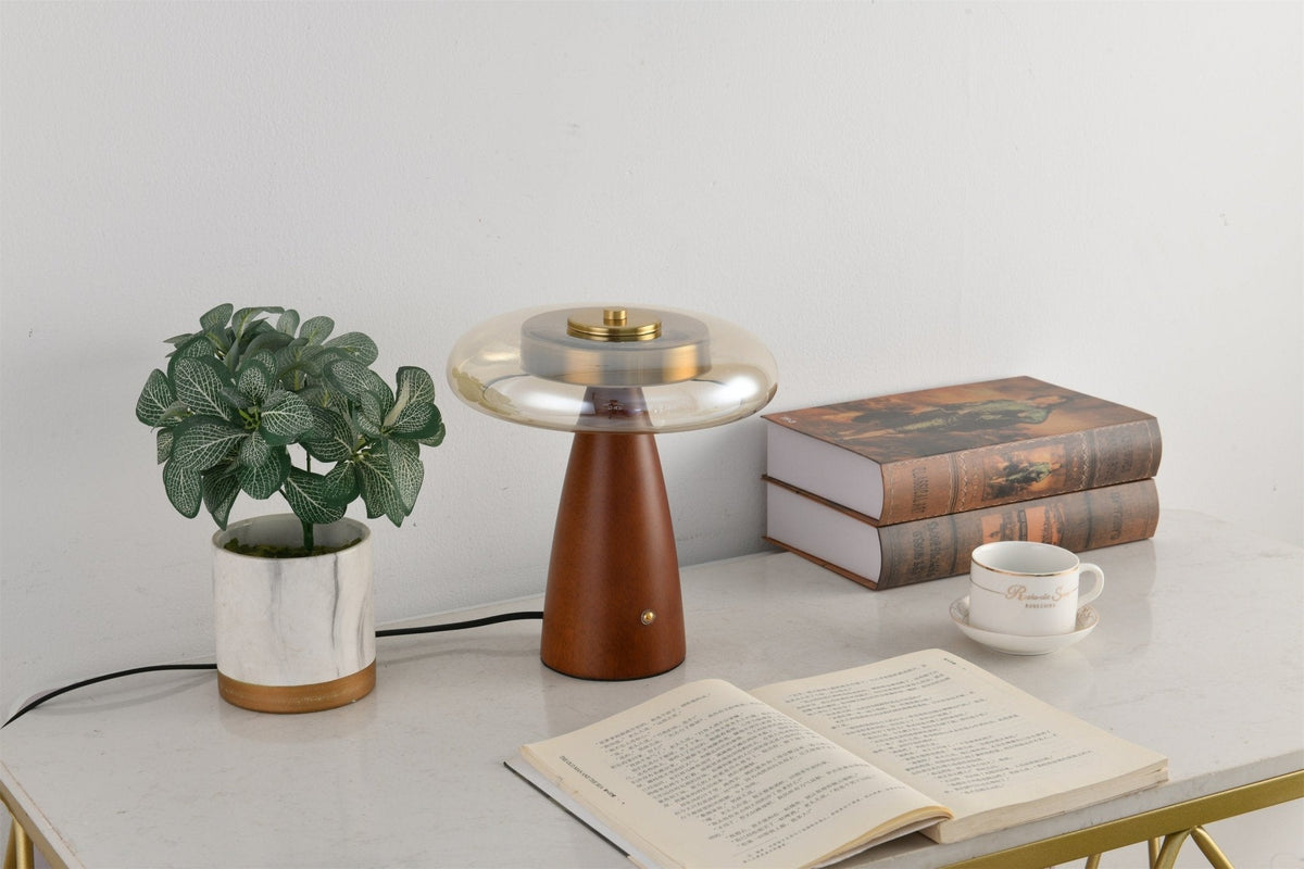Mushroom Retro-glas tafellamp