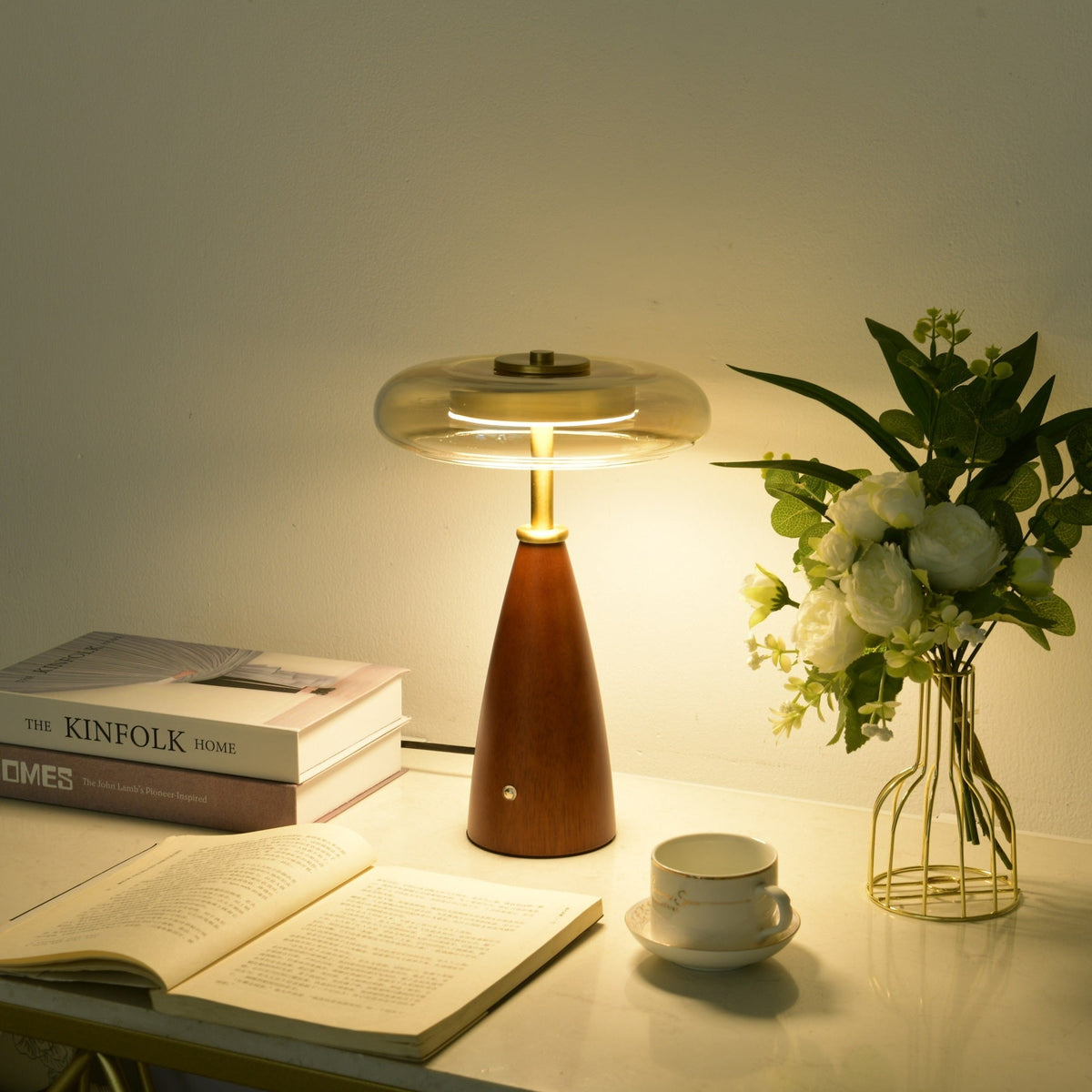 Mushroom Retro-glas tafellamp