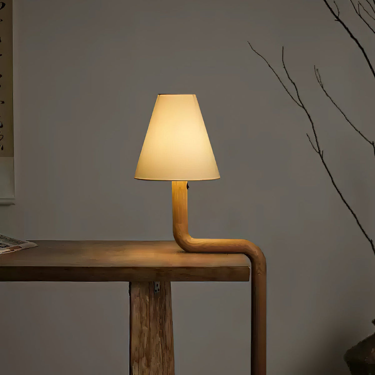 Syleielle Bend hout tafellamp