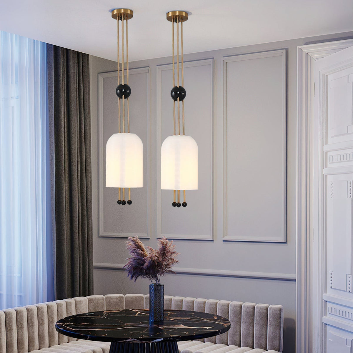 Qir Traditionele Elegante hanglamp van glas