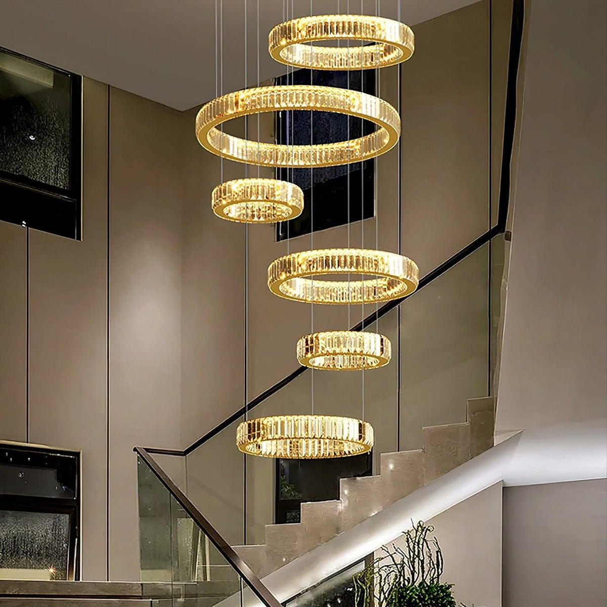 Cyrirelle Kroonluchter Goud Kristal ring
