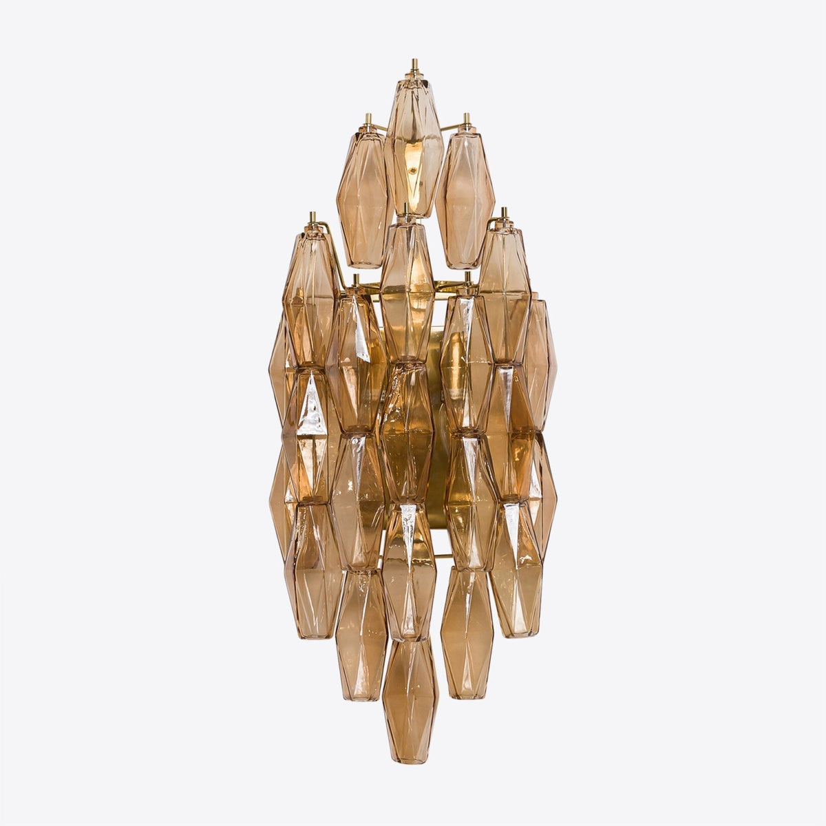 Zyrelis polyhedraal glazen wandlamp