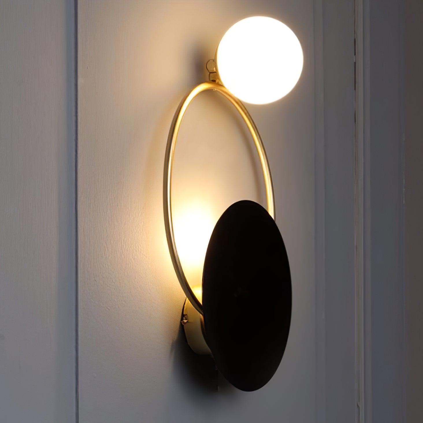 Emyr Modern LED Binnen Wandlamp Goud/Zwart Glas Slaapkamer