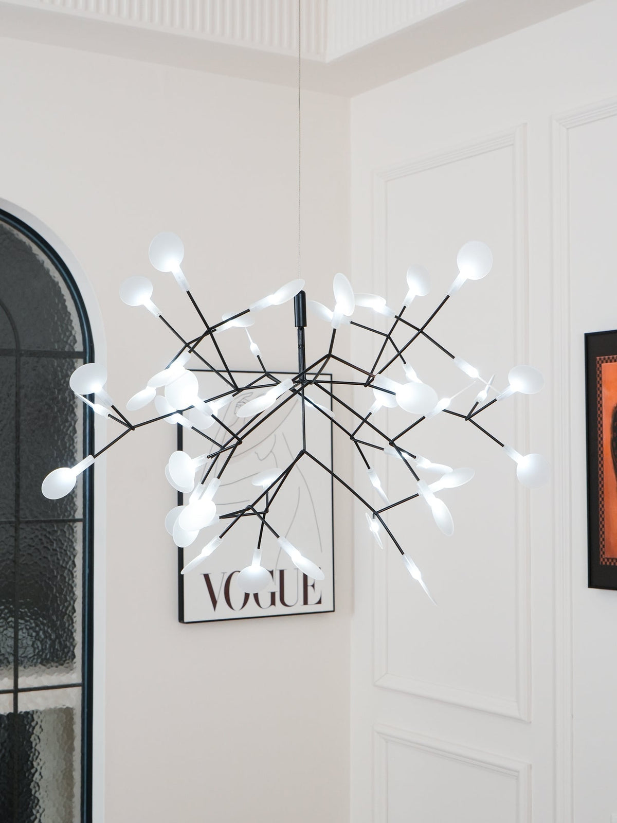 Zwarte Firefly ledkroonluchter