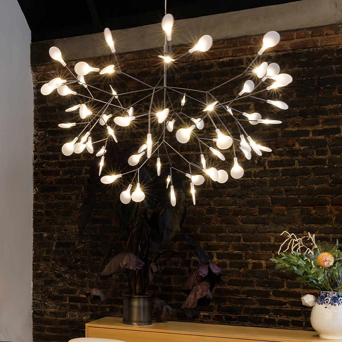 Zwarte Firefly ledkroonluchter