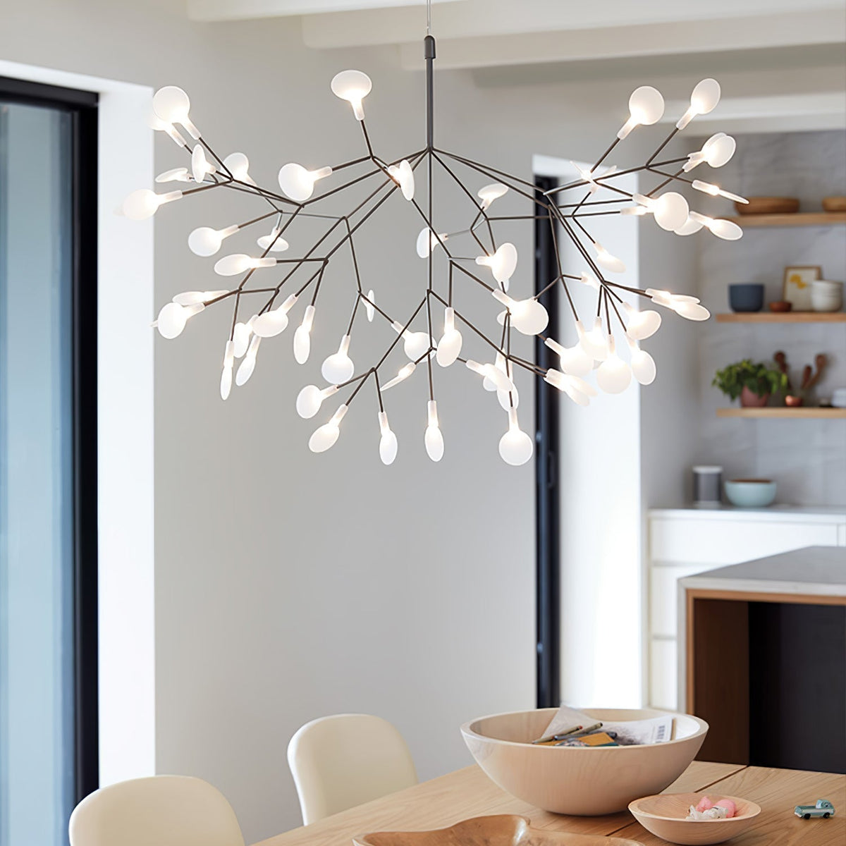 Zwarte Firefly ledkroonluchter
