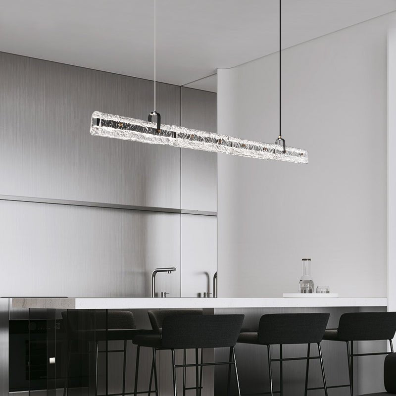 Cedorisra luxe zwart hanglamp van glas met ijszwarte afwerking