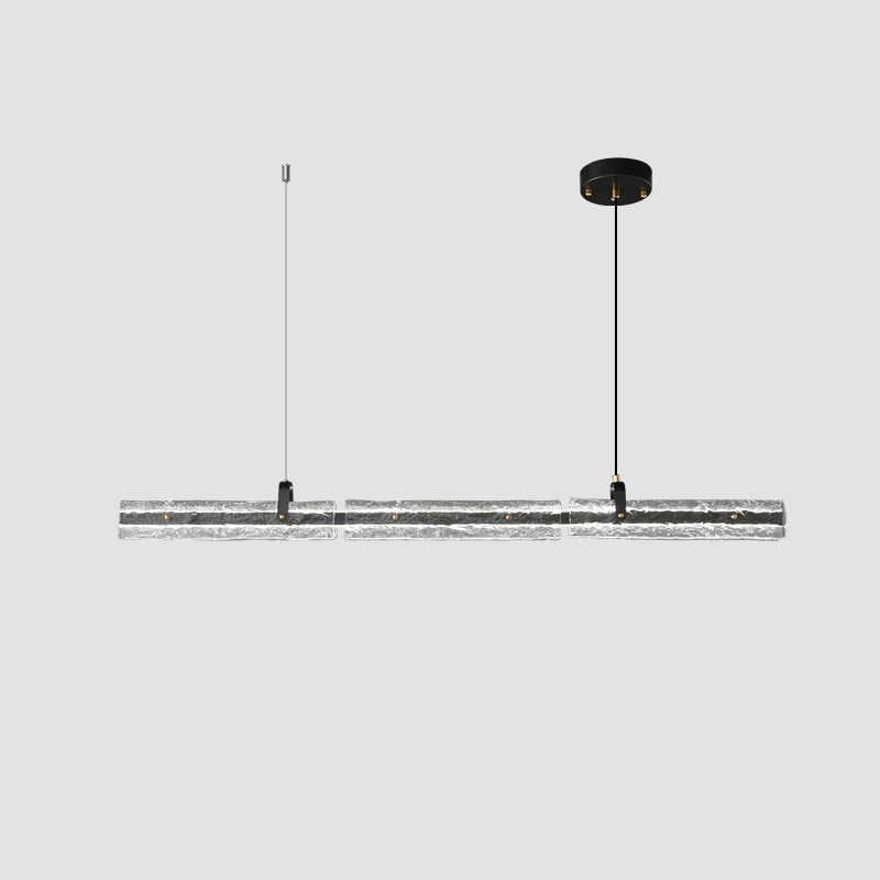 Cedorisra luxe zwart hanglamp van glas met ijszwarte afwerking
