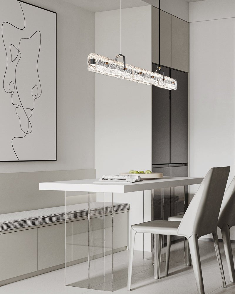 Cedorisra luxe zwart hanglamp van glas met ijszwarte afwerking
