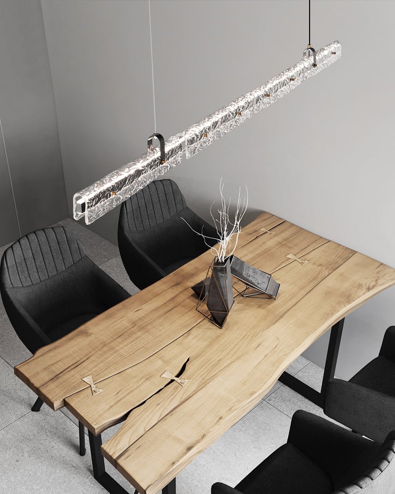 Cedorisra luxe zwart hanglamp van glas met ijszwarte afwerking