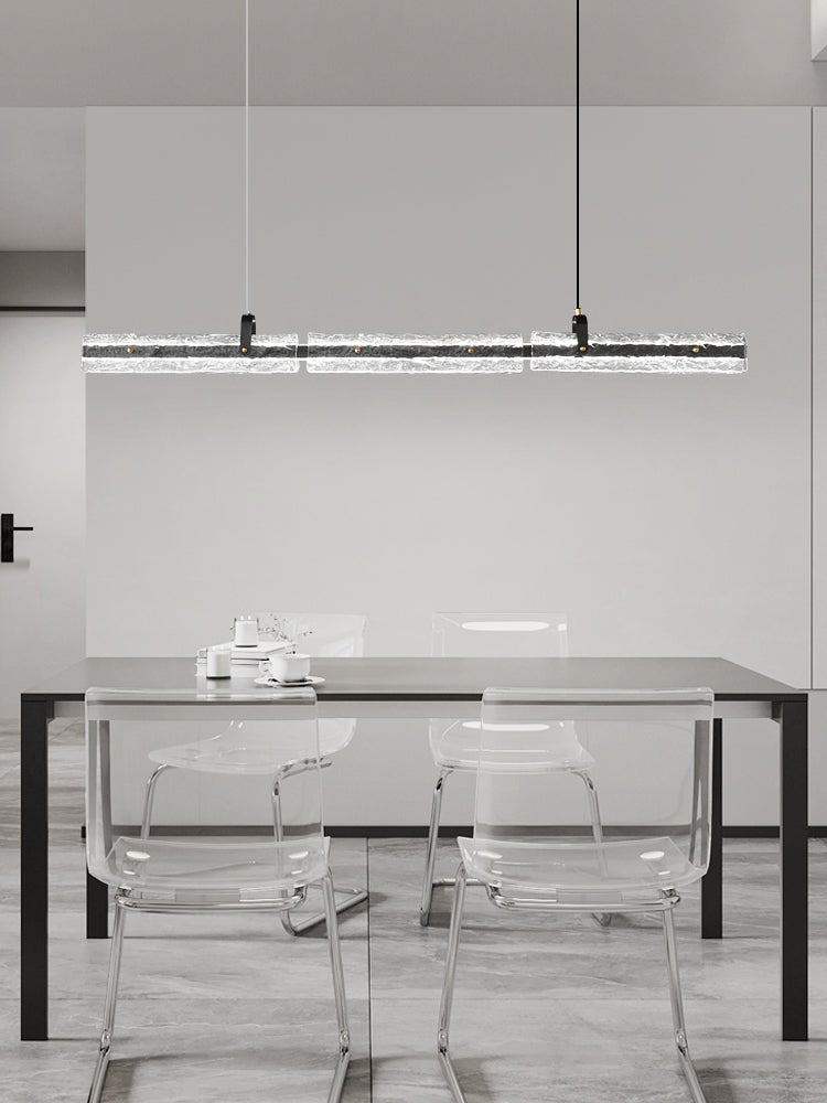 Cedorisra luxe zwart hanglamp van glas met ijszwarte afwerking