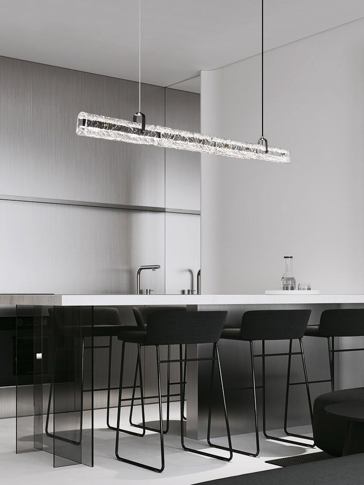 Cedorisra luxe zwart hanglamp van glas met ijszwarte afwerking