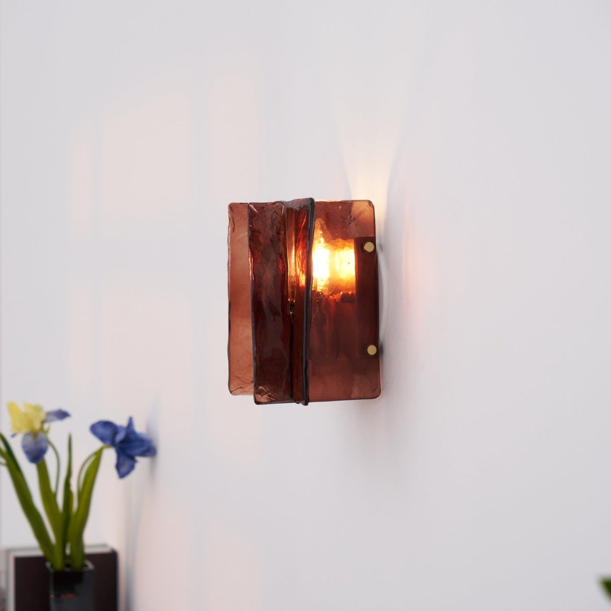 Celuaine Wandlamp Messing Glas helder