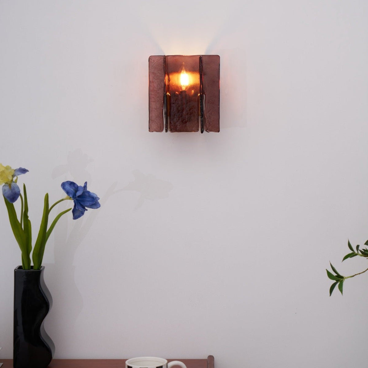 Celuaine Wandlamp Messing Glas helder