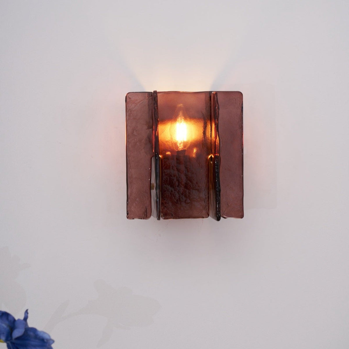 Celuaine Wandlamp Messing Glas helder