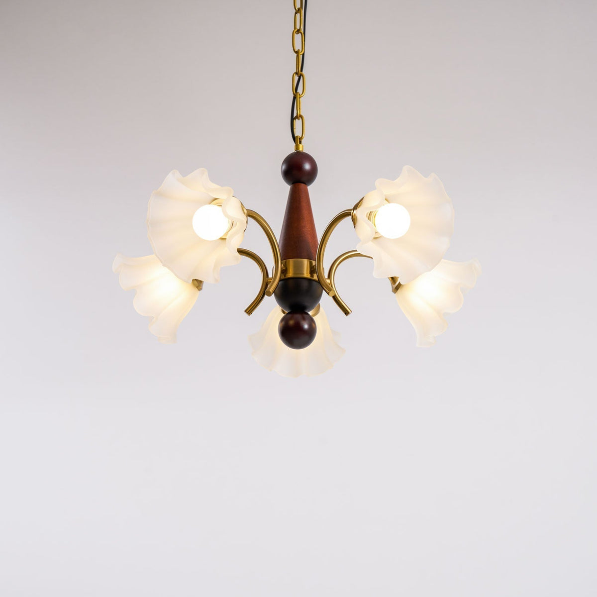 Ilvinan Traditionele Elegantie Houten glas Kroonluchter