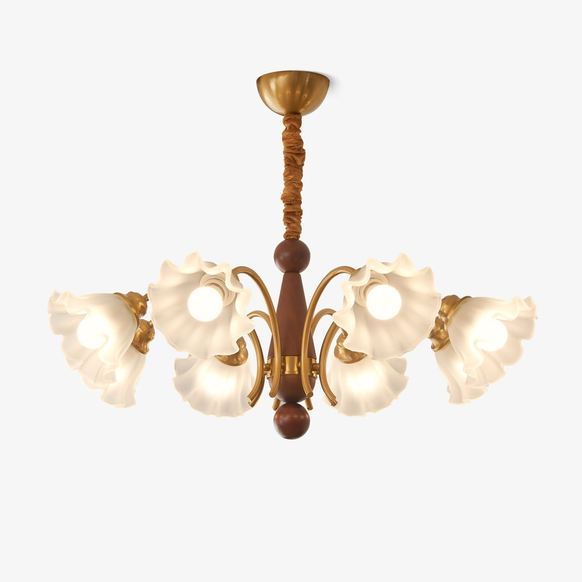 Ilvinan Traditionele Elegantie Houten glas Kroonluchter