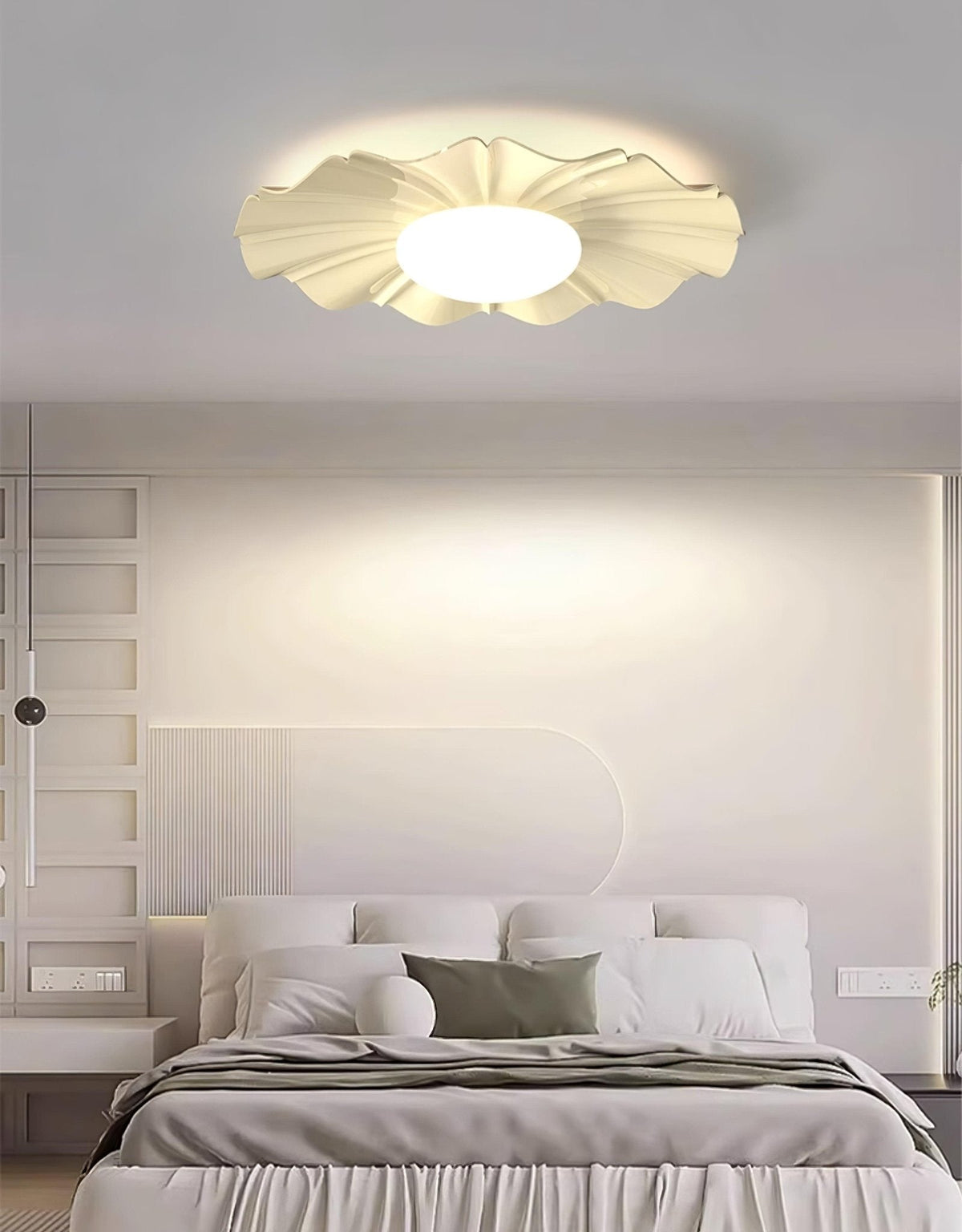 Oriiraya plafondlamp goudkleurig LED gevlokt voor slaapkamer