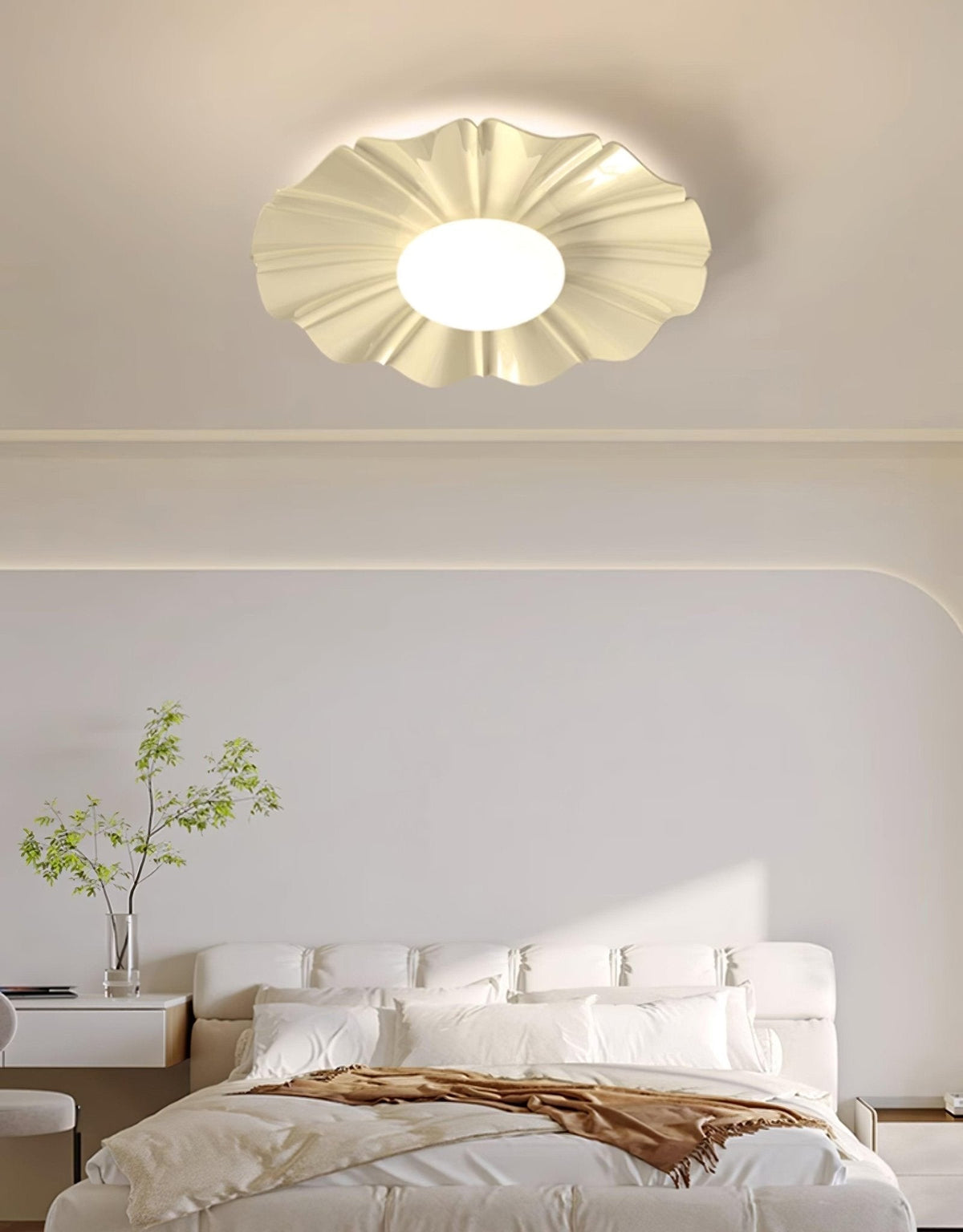 Oriiraya plafondlamp goudkleurig LED gevlokt voor slaapkamer